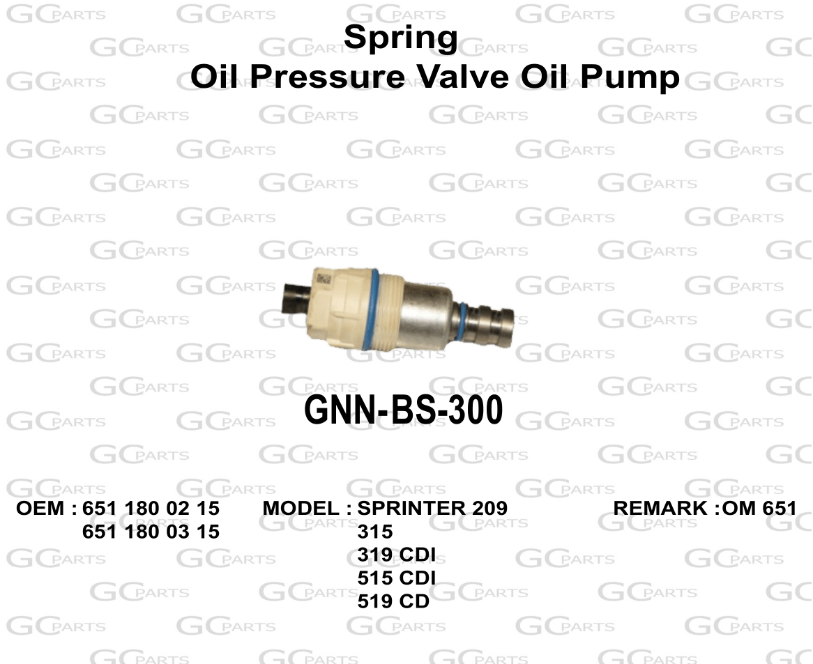 Spring Oil Pressure Valve Oil Pump