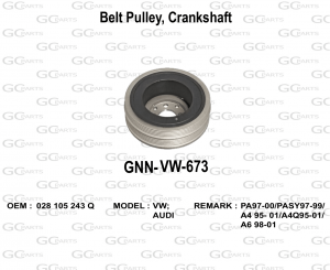 Belt Pulley, Crankshaft