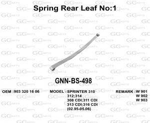 Spring Rear Leaf No:1