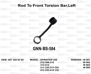 Rod To Front Torsion Bar,Left