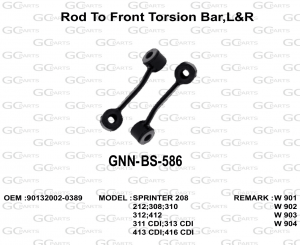 Rod To Front Torsion Bar,L&R