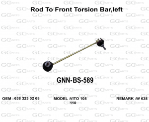 Rod To Front Torsion Bar,left