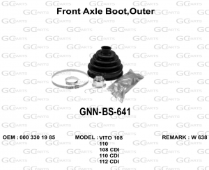 Front Axle Boot,Outer