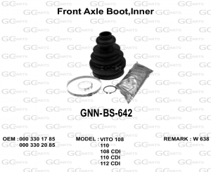 Front Axle Boot,Inner