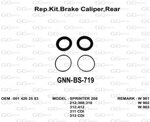 Rep.Kit.Brake Caliper,Rear