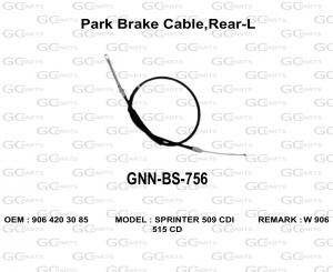Park Brake Cable,Rear-L