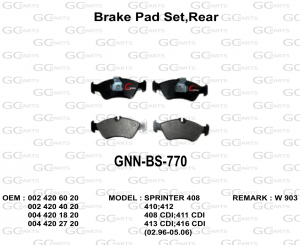 Brake Pad Set,Rear