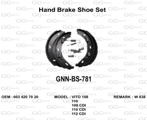 Hand Brake Shoe Set