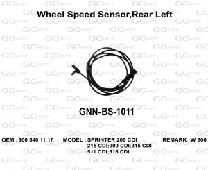 Wheel Speed Sensor,Rear Left
