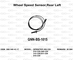 Wheel Speed Sensor,Rear Left