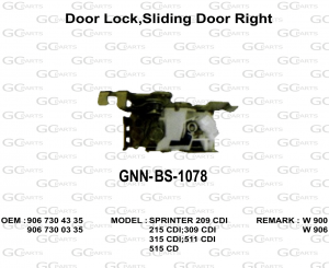 Door Lock,Sliding Door Right