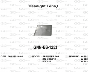 Headight Lens,L