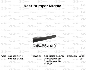 Rear Bumper Middle
