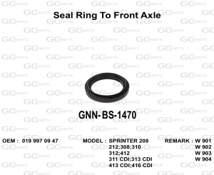 Seal Ring To Front Axle
