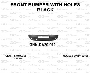 FRONT BUMPER WITH HOLES BLACK