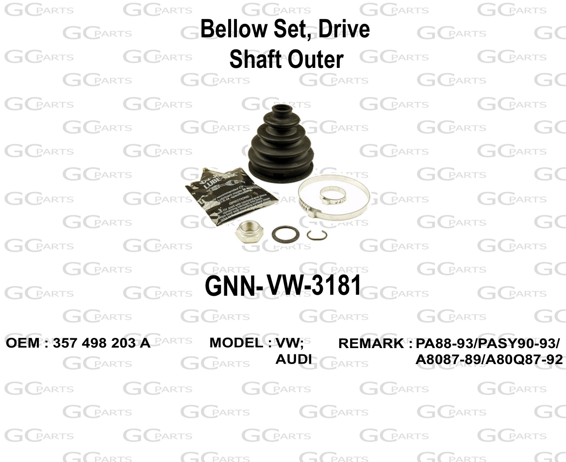 Bellow Set, Drive Shaft