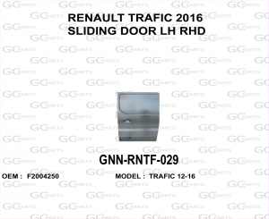 RENAULT TRAFIC 2016 SLIDING DOOR LH RHD