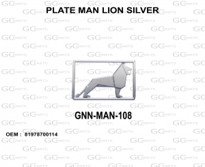 PLATE MAN LION SILVER