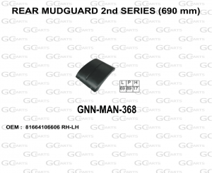 REAR MUDGUARD 2nd SERIES (690 mm)