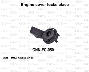 Engine cover locks place