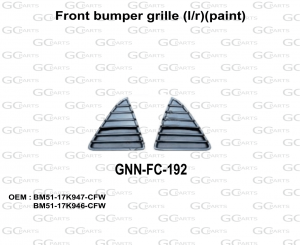 Front bumper grille (l/r)(paint)