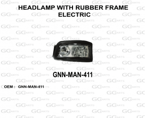 HEADLAMP WITH RUBBER FRAME ELECTRIC