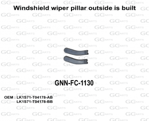 Windshield wiper pillar outside is built