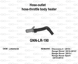 Hose-outlet hose-throttle body heate