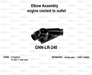 Elbow Assembly engine coolant to outlet